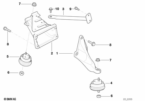 Engine Suspension for 1998 BMW 528i #0