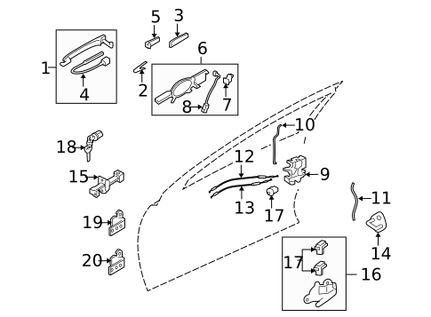 Lock & Hardware for 2008 Mitsubishi Lancer #0