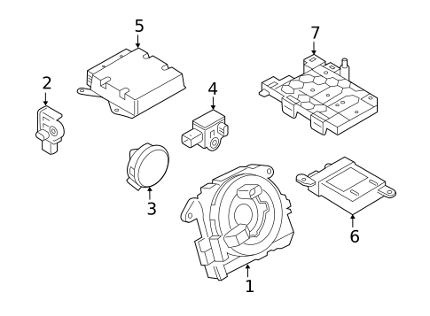Air Bag Components for 2020 Volkswagen Golf #1