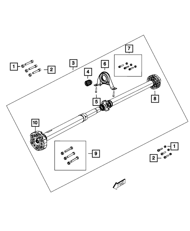 4593860AE - All Wheel Drive; Differential and Drive Line: Drive Shaft for Mopar Image image