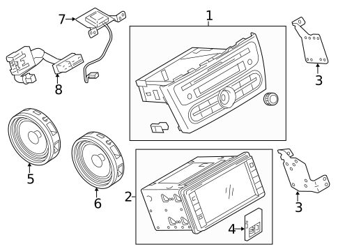 Antenna & Radio for 2017 Mitsubishi Mirage #1