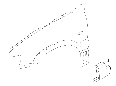 Exterior Trim - Fender for 2007 Mercury Mariner #0