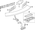 86593915 - Body: Emblem for Chevrolet: Equinox EV Image