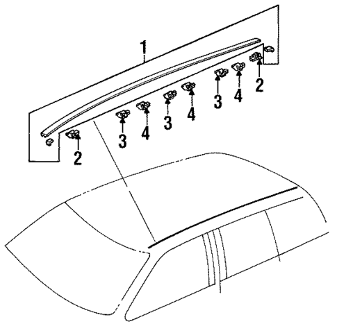 Exterior Trim - Roof for 1997 Isuzu Oasis #0