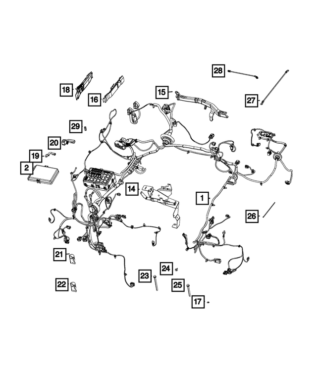 68396828AA - Electrical: Headlamp To Dash Wiring for Mopar Image image