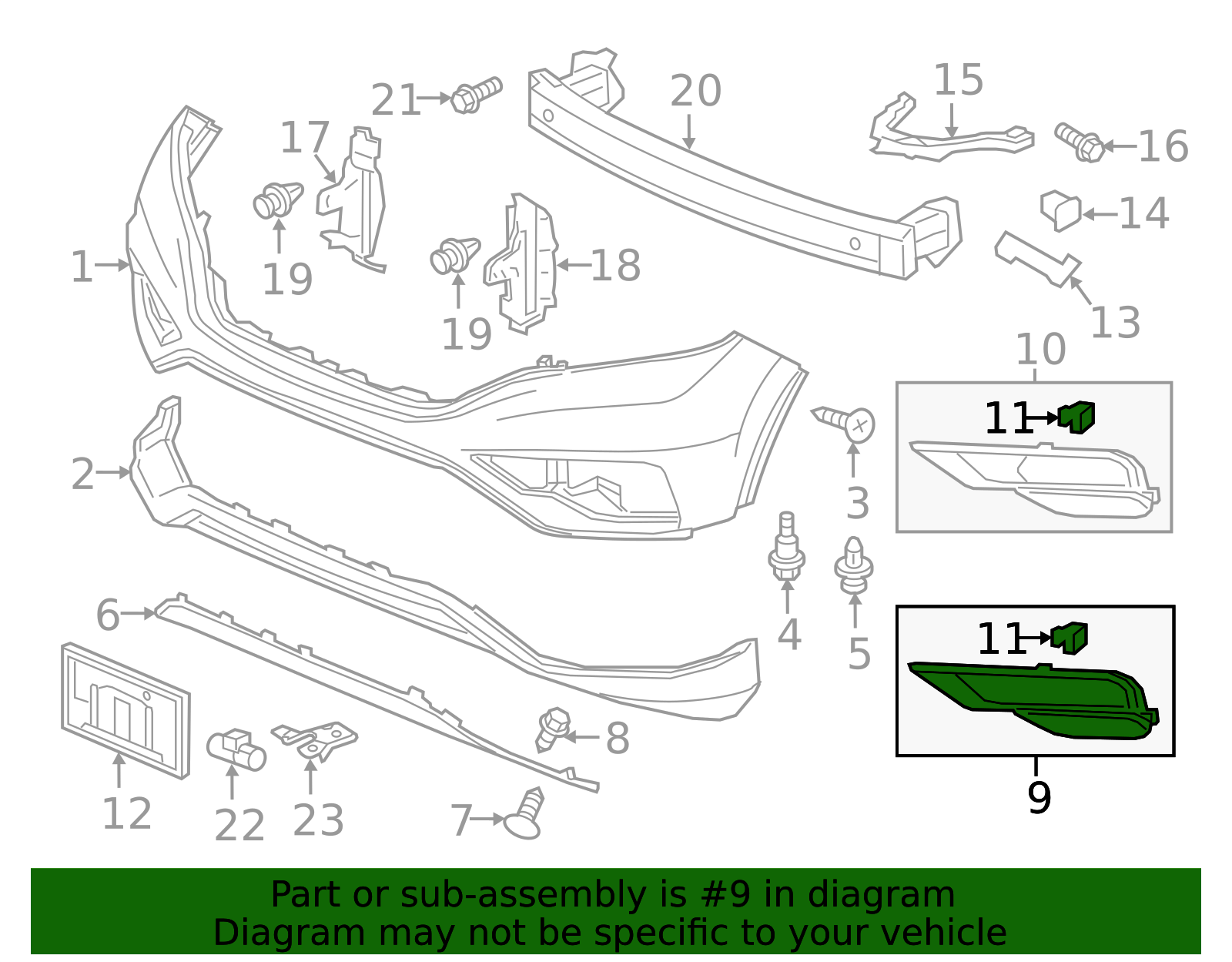 71104-T1W-A10 - Bumper Cover Spacer Panel 2015-2016 Honda CR-V | Honda ...