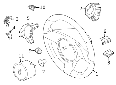 Steering Wheel & Trim for 2019 Porsche 718 Cayman #0