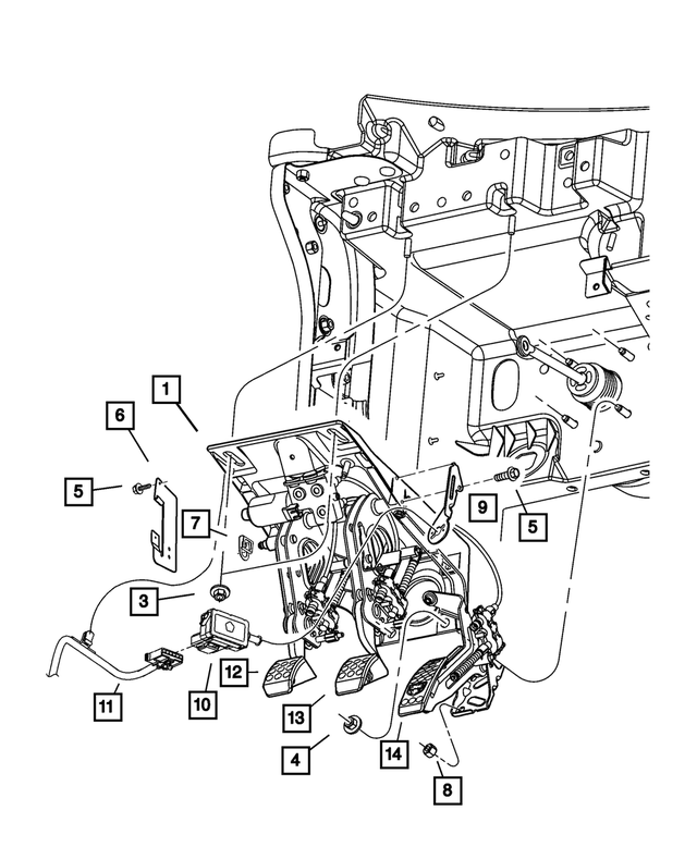 5290890AA - Clutch: Brake, Clutch, And Accelerator Pedal for Mopar Image image