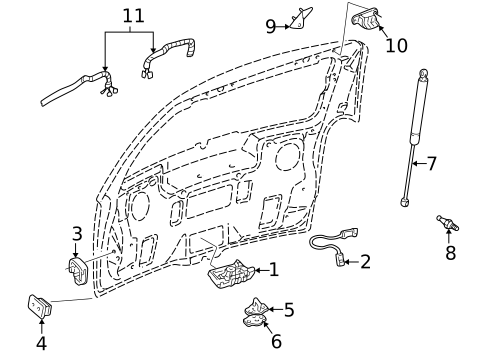 Lock & Hardware for 2007 Chevrolet Uplander #2