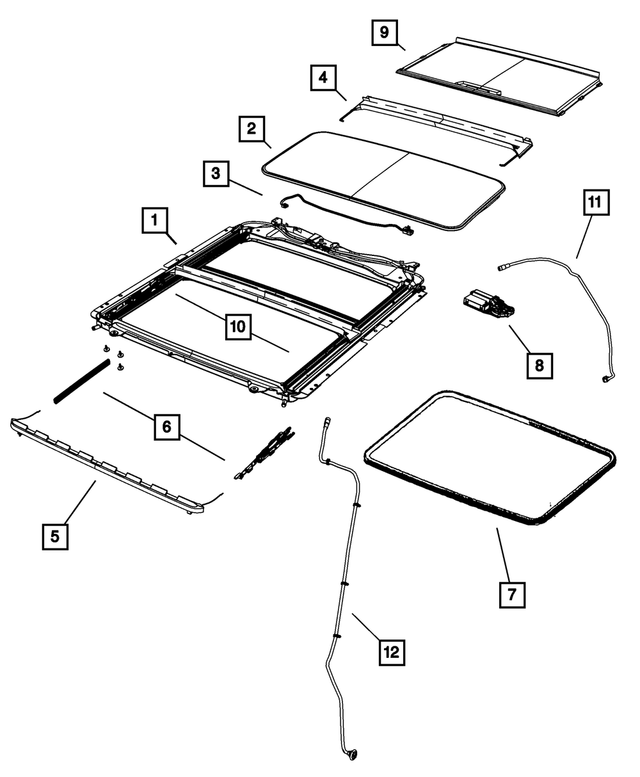68049126AA - Body Sheet Metal Except Doors: Sunroof Wiring for Mopar Image