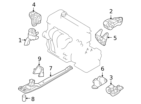 Engine & Trans Mounting for 2010 Mazda Tribute #0