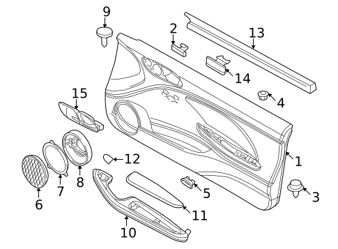 Interior Trim - Door for 2000 BMW 323Ci #0