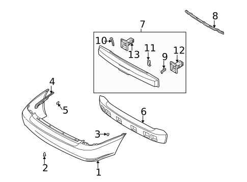 Bumper & Components - Rear for 2005 Kia Optima #0
