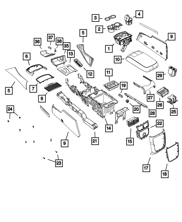 5YT24DX9AB - Interior Trim: Cupholder for Mopar Image