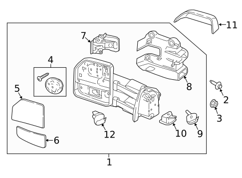 Outside Mirrors for 2017 Ford F-350 Super Duty #1