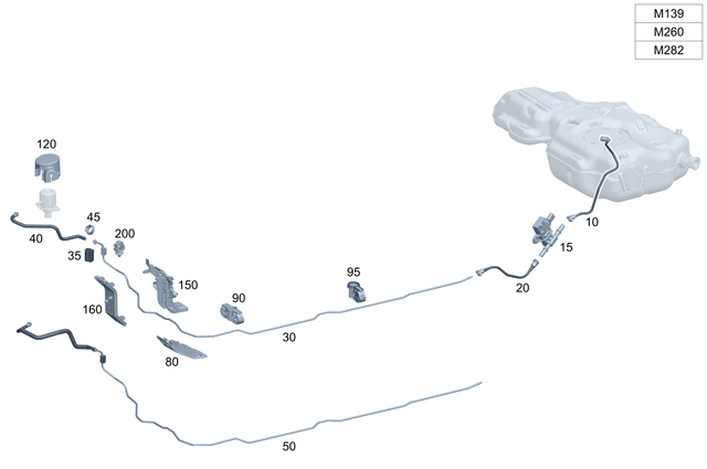 9953403 - Fuel System: Spacer for Mercedes-Benz: 180A, 180b, 220a, A220, A35 AMG, CLA250, CLA35 AMG, CLA45 AMG, CLA45 AMG S, GLA250, GLA35 AMG, GLA45 AMG, GLB250, GLB35 AMG Image image