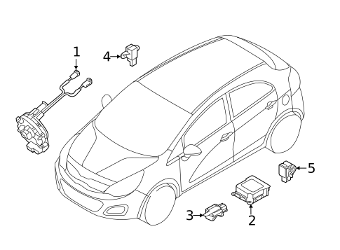 Air Bag Components for 2017 Kia Rio #1