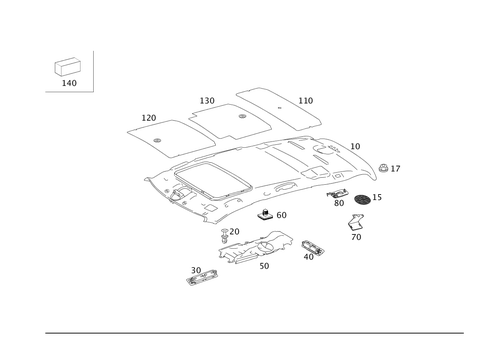 Headliner for 2009 Mercedes-Benz GL 320 #0