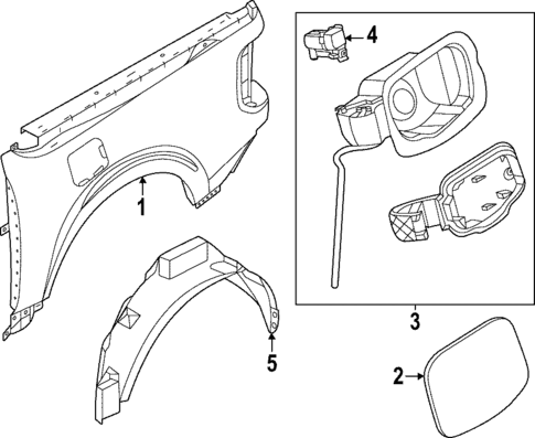 Fuel Door for 2024 Ford Maverick #0