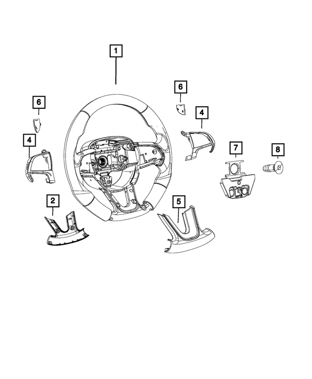 7AW06DX9AA - Steering: Steering Wheel for Mopar Image