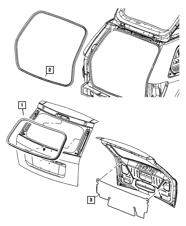 « 68029995AD – Doors and Related Parts : Hayon Joint D'etancheite pour Mopar Image »