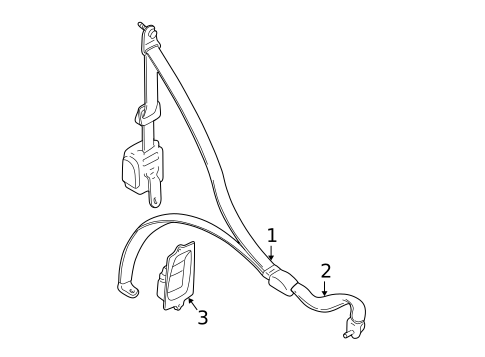 Seat Belt for 2004 Mitsubishi Montero #2