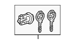 6905704030 - Steering: Cylinder &amp; Keys for Toyota: Camry, Sequoia, Tacoma, Tundra Image