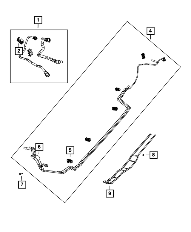 68146651AE - Fuel: Fuel Supply And Return Tube for Mopar Image image