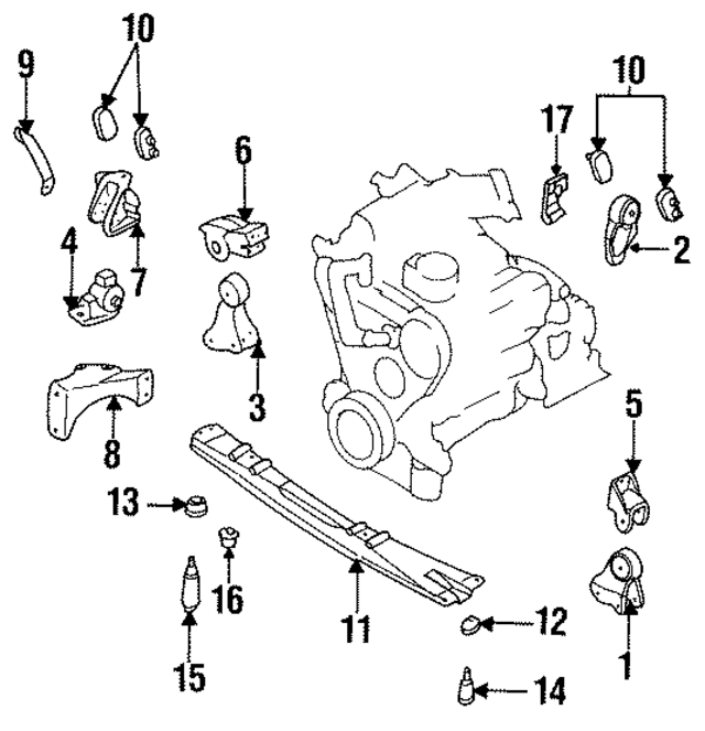 112700B000 - : Front Mount for Nissan Image