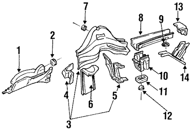 4A0803405 - Body: Front Rail for Audi Image