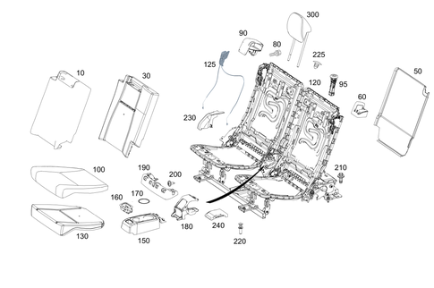 Rear Folding Seat for 2024 Mercedes-Benz GLE350 #0