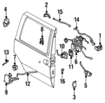 F3XY12264W08A - Body: Lock for Mercury: Villager Image