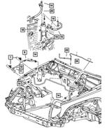 56021384 - Air Conditioning &amp; Heater: Clip, Liquid Line Attaching for Mopar Image