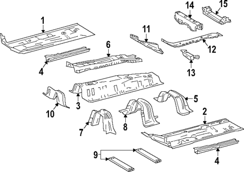 Floor & Rails for 2025 Toyota Prius #0