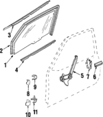 20455126 - Electrical: Window Regulator for Buick: Skyhawk | Chevrolet: Cavalier | Pontiac: J2000 Sunbird, Sunbird Image