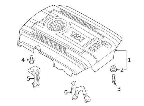 Engine Appearance Cover for 2019 Volkswagen Beetle #0