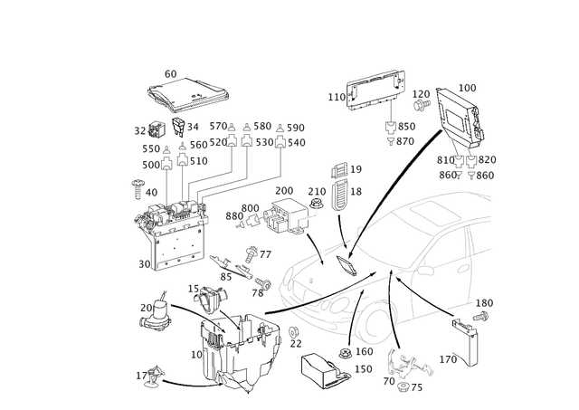 2115406145 - : Control Unit for Mercedes-Benz Image