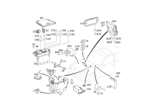 Apparatus Case and Control Units for 2003 Mercedes-Benz E320 #0