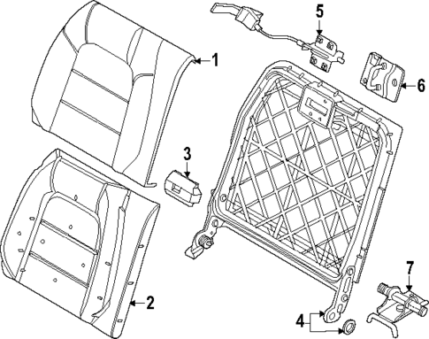 Rear Seat Components for 2024 Ford Mustang #1