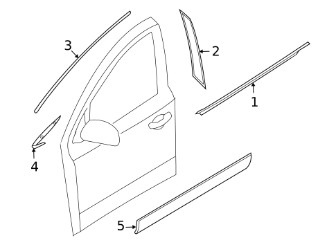 Exterior Trim - Front Door for 2009 Hyundai Veracruz #0