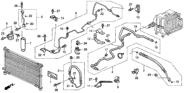 A/C Front Hoses for 1997 Honda Odyssey #0