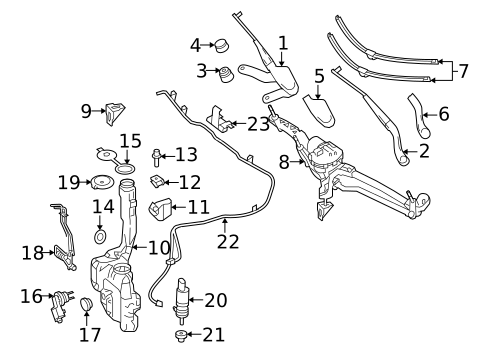 Wiper & Washer Components for 2016 Mercedes-Benz E63 AMG S #0