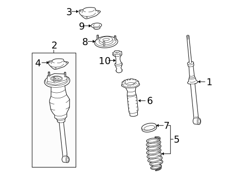Struts & Components for 2004 Lexus LS430 #1