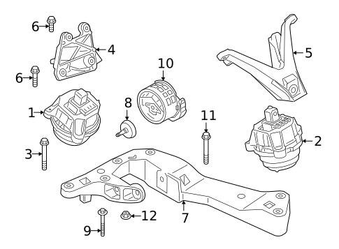 Engine & Trans Mounting for 2021 BMW M550i xDrive #0