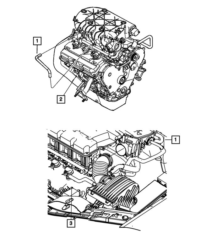 4892147AB - 3.5L Gas; Engine: Make Up Air Hose for Mopar Image