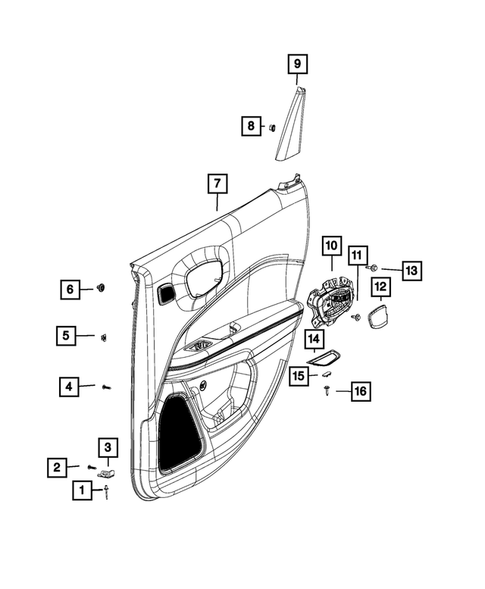 Door Trim Panels - Front and Rear for 2020 Jeep Compass #1
