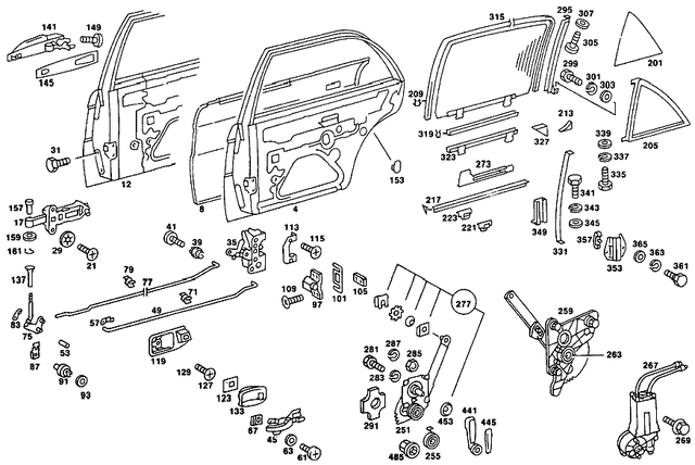 1167200204 - : Lock Striker for Mercedes-Benz: 450SE, 450SEL Image