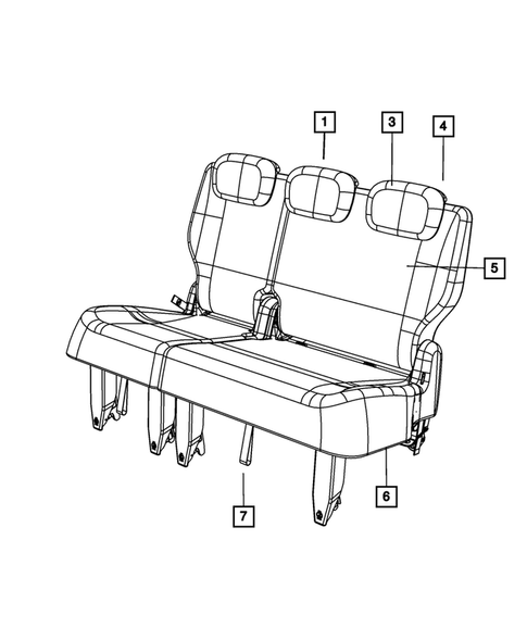 Rear Seats - Third Row for 2012 Dodge Grand Caravan #2