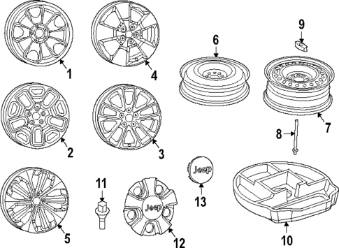 Wheels for 2022 Jeep Cherokee #0
