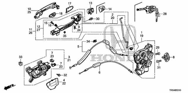 Front Door Locks - Outer Handle for 2013 Honda Civic #0